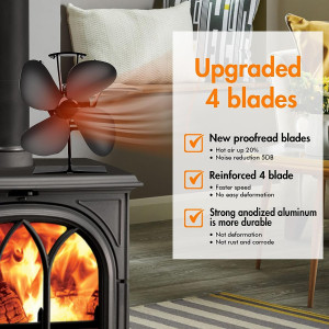 CXhome Heat Powered Stove Fan for Wood, Fast Start...