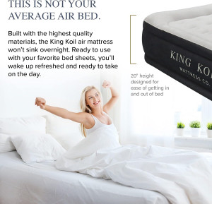 King Koil Luxury Queen Size Air Mattress with Buil...