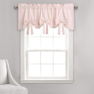 Lush Decor Melody Bow Window Curtain Valance, 18"...