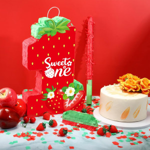 Aoriher Strawberry 1st Birthday piñata Strawberry...