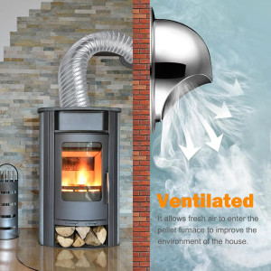 Pellet Stove Fresh Air Intake Kit, 2 "x 60" Pellet...