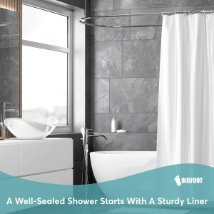 BigFoot Shower Curtain Liner – 72 x 72 PEVA Heavy...
