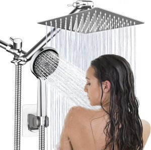 Shower Head,8”Rain Shower Head with Handheld Spray...