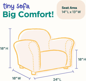 Keet, Roundy Child Size Chair, Microsuede, Comfort...