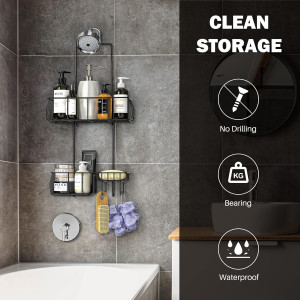 Epicano Shower Caddy Hanging, Anti-Swing Over Head...