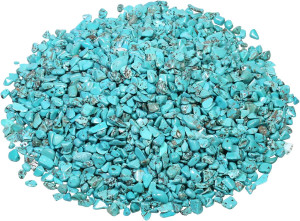 SUNYIK Howlite Turquoise Tumbled Chips Stone Crush...