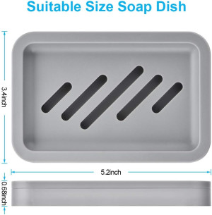 2PCS Draining Soap Dishes, Dishwashing Sponge Soap...