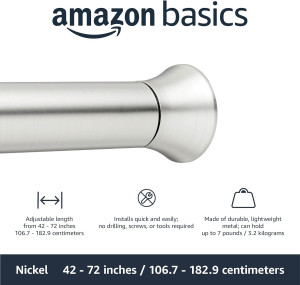 Amazon Basics Easy Install Shower Curtain Tension...