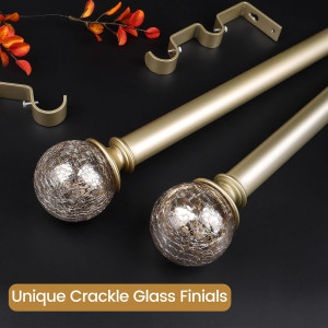 KAMANINA 1 Inch Double Curtain Rod 72 to 144 Inche...