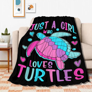 sea Turtle Blanket Just Girl Who Loves Turtles Sof...