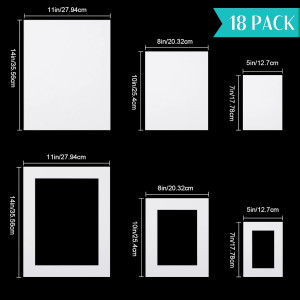 White Picture Mat Kit, Includes Anti Acid Pre Cut...