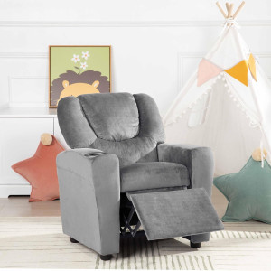 Naomi Home Suri Push Back Kids Recliner Microfiber...