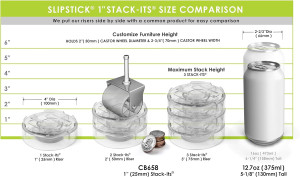 Slipstick CB658 Stack-Its 1 Inch Adjustable Bed Ri...