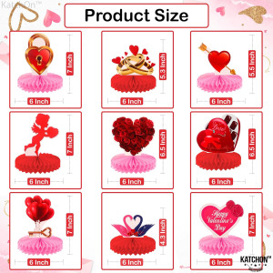 KatchOn, Red Valentines Centerpieces for Tables -...