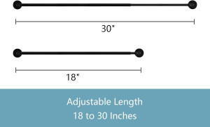 TYRON 2 Pack Magnetic Curtain Rod for Metal Doors...