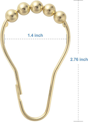 Amazer Shower Curtain Rings, Rust-Resistant Metal...