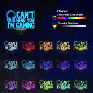 YuanDian Can't Hear You I'm Gaming Night Light, He...