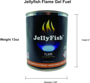 Real JellyFish Flame Premium Gel Fuel 4 Cans Indoo...