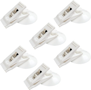 6 Packs Shower Curtain Clips with Suction Cup to P...