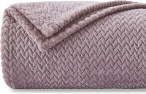 NEWCOSPLAY Super Soft Throw Blanket Light Purple P...