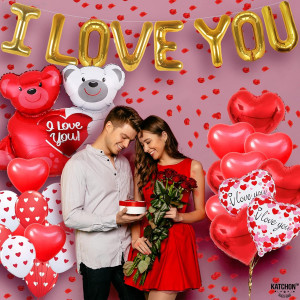 KatchOn, I Love You Balloons Set - Large, Pack of...