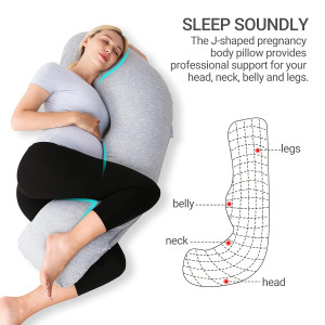 Momcozy Pregnancy Pillows for Side Sleeping, J Sha...