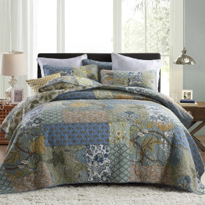Secgo King Size Comforter Set- 100% Cotton Quilt K...