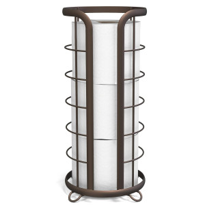 BROOKSTONE, Bronze Toilet Paper Holder, Freestandi...