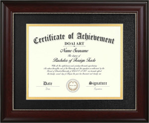 8.5 x 11 Diploma Frame Classic Mahogany Display 8....