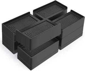 Rectangle Bed Risers, 3 Inch Heavy Duty Adjustable...