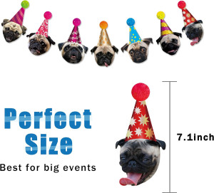 Pug Birthday Garland, Pug Dog Birthday Banner, Pug...