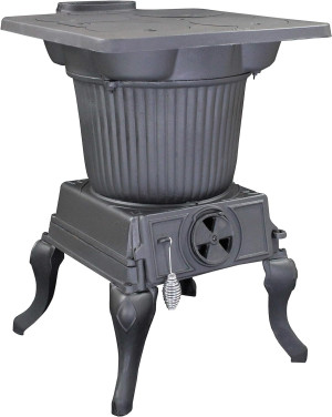 US Stove Company SR57E Rancher Cast Iron Stove, Bl...