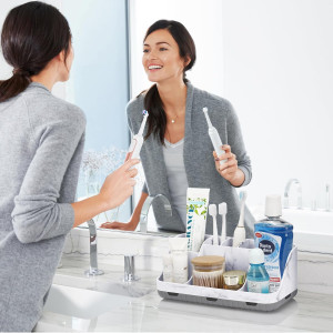 Marble Bathroom Countertop Organizer - Detachable...