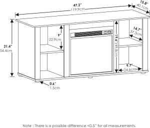 Furinno Jensen Entertainment Center Stand with Fir...