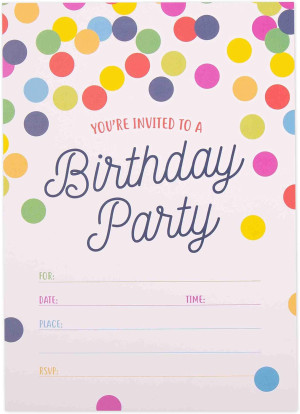 GSM Brands Invitations for Birthday Party - 20 Car...