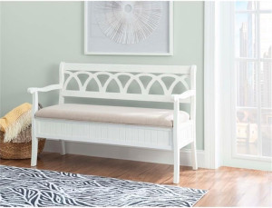 Powell Furniture Elliana Bench, White