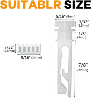 24pcs Vertical Window Blind Stem and Gear for Vane...