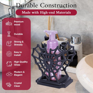 Spider Web Soap Dispenser Holder – Heart-Shaped Ha...
