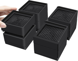 Pack of 8 Furniture Bed Risers, 2 or 4 Inch Heavy...