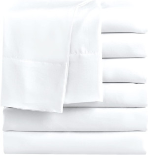 FreshCulture Twin Flat Sheets Only, Pack of 6, Sof...