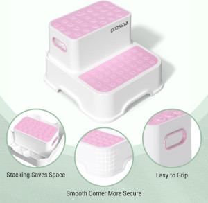 2 Step Stools for Kids,Toddler Step Stool for Bath...
