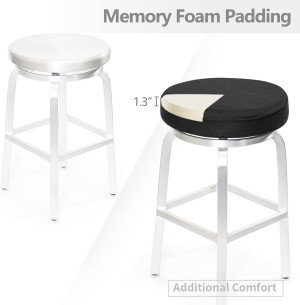 Shinnwa Bar Stool Cushions, Memory Foam Round Bar...