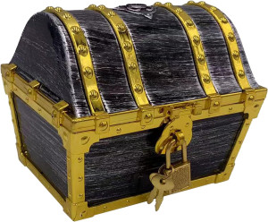 Kids Pirate Treasure Chest Storage Box,Golden Bord...