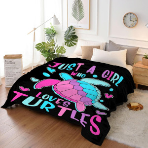 sea Turtle Blanket Just Girl Who Loves Turtles Sof...