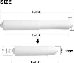 2 Pack - White Toilet Paper Holder Spring Loaded R...