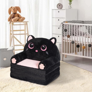 Kids Couch Fold Out, Velvet 2-in-1 Flip Open Couch...