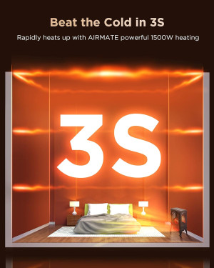 Electric Fireplace Heater, 25" Freestanding Space...