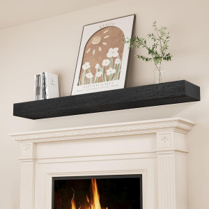 SAUMONIERES Fireplace Mantel Shelves 55 Inch Solid...