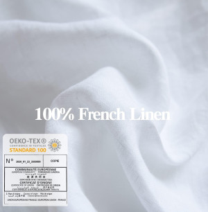 Simple&Opulence 100% Washed Linen Euro Shams Basic...