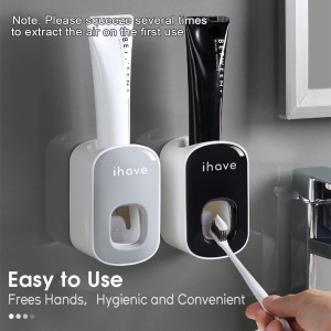 iHave Toothpaste Dispenser Wall Mount for Bathroom...